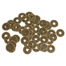 50pcs Feng Shui Coins Ancient Chinese I Ching Coins For Health Wealth Charm