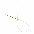 18 Pairs 16'' (40cm) Circular Carbonized Bamboo Knitting Kits Needles Set (