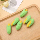 2pcs Erasers Cartoon Corn Shape Eraser Rubber Stationery School Office Supp O5E1