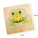 Infant Teaching Aids Toddler Life Cycle Of Puzzles Multi-Layer Grow Up Puzz H8F9