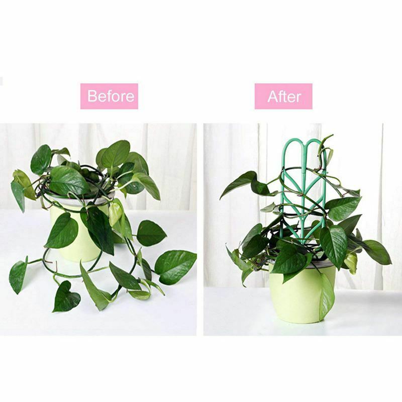 3pcs Mini DIY Leaf Shape Garden Trellis Plants Lattice Pots Supports for Cl