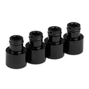 4X Aluminum Alloy Fuel Injector Adapters for Acura B16 B18 D16Z D16Y Black