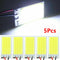 5 Packs White COB Led Panel Dome Light Interior Lamp 12V + T10 Festoon Adapters