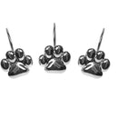 12Pcs Set Cat Footprint Decorative Shower Curtain Hooks Rust Proof Rings Ha