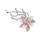 Fashion Elegant Rhinestones Opal Flower Brooch Jewelry Accessory for Women A