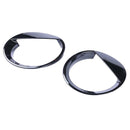 2pcs Black Chrome Bezels Front Light Headlight Trim Cover for Jeep Patriot