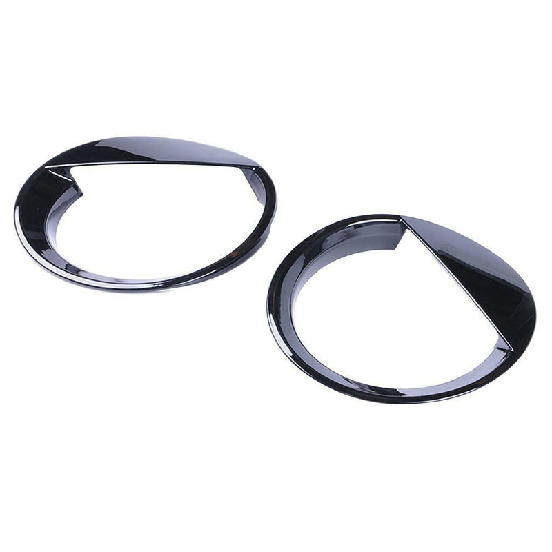 2pcs Black Chrome Bezels Front Light Headlight Trim Cover for Jeep Patriot