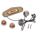 3 String Maple Cigar Box Guitar Pickup with Volume & Tone - No Soldering