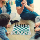 Portable Chess Set 38x8cm with Storage Bag for Kids Beginners Party Camping