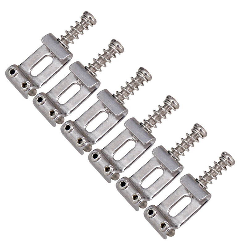 6 Pieces Zinc Alloy Saddles String Set Replacement For Electric Guitar Bridge -
