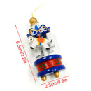 6PCS Christmas Wooden Colorful Carousel Tree Hanging Pendant Ornament Home SEAU