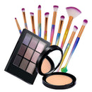 12pcs Makeup Set 9colors Eyeshadow +Powder+Gorgeous Cosmetic Brushes Tool