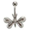 Crystal Butterfly Ball Barbell Bar Belly Button Navel Ring Body Piercing--B