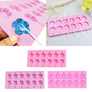 12 Silicone Mold Lollipop Mould Tray Candy Chocolate Lollypop Mold Round