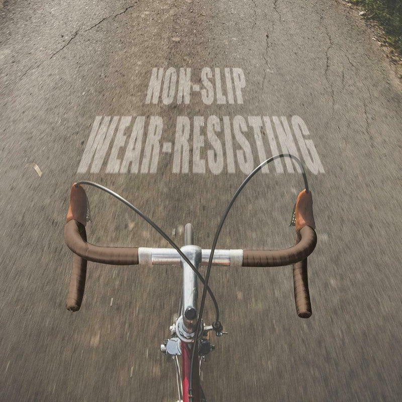 Brown 2pcs Bike Bicycle Handlebar Tape Non-Slip Cycling Handle Sponge Belt