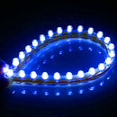 Blue 24cm 24LED PVC Flexible LED Strip Light Waterproof for Car MotorcycleBX