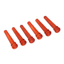 6pcs Red Wood Acoustic Bridge Pins for 6 String Guitar Replacement