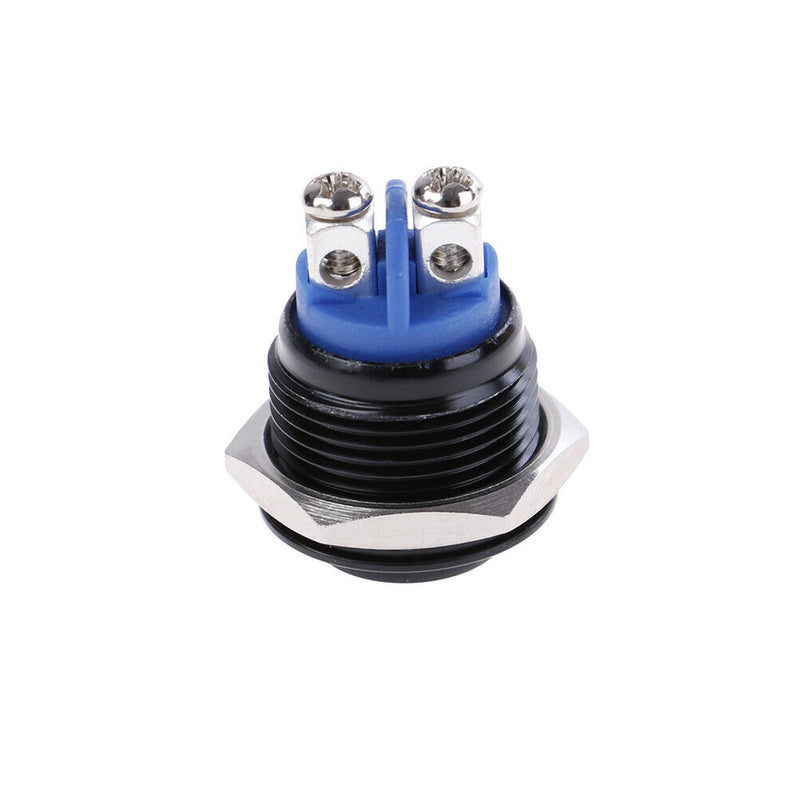 1PC 19mm waterproof black momentary metal push button reset switch high head  Gw