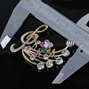 New Arrival Music Brooch Elegant Style with Rhinestones Treble Clef Pin Bro