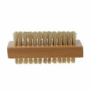 Wooden Double Sided Handle Nylon Bristle Manicure Pedicure Scrubbing Nail B B9G4