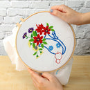 DIY Blooming Flowers Cotton Thread Embroidery Cross Stitch Needlework Kit