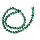 3 PCS Strand Malachite Beads 4/6/8 mm Round Gem Stone Blue X9L6