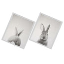 2Pcs Art Oil Painting Print Canvas Picture Rabbit Home Wall Decor 30x40cm