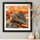 5D DIY Full Round Drill Diamond Painting Autumn Hedgehog Cross Stitch Decor A