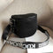 Fashion Crossbody Bag Women Leather Shoulder Messenger Saddle Bags (Black)