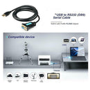 CableDeconn C0407 USB to RS232 Male to Female PL-2303 2m Converter Cable