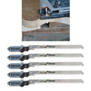 5 x T101AO HCS T-Shank Jigsaw Blades Curve Cutting Tool Kits For Plastic Wood
