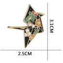 Cartoon Multi Crane Girl Enamel Collar Pins Badge Corsage Brooch Pin Jewelry&f