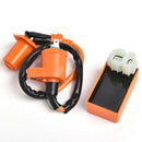 Ignition Coil+Racing CDI Box+ Spark Plug For GY6 50 125 150cc Moped Scooter