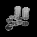 100Pcs 21mm Round Clear Plastic Coin Holder Capsules Box Storage Clear Roun N1N2