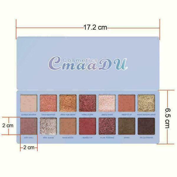 2019 Women Makeup Palette CmaaDu 14 Color Waterproof Eye Shadow Baby Chill W1G2