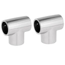 2pcs 1" Boat Yacht Handrail Fittings 90 Degree Tee - Marine Stainless Steel
