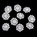 10pcs Clear Crystal Rhinestone Flower Shank Buttons DIY Sewing Crafts 22mm