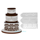 3pcs Plastic Cake Stencils Fondant Baking Decorating Moulds DIY Household Tool