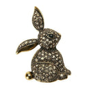 Ladies alloy diamond cute animal crystal brooch Haeschen X6S7
