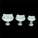 3Pcs Bowknot Plastic cookie/biscuit cutter plunger fondant mold cake decorati JR