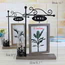 European With Hydroponics 6 Inch Hanging Double-Sided Wood Photo Frame Pict Y7G8
