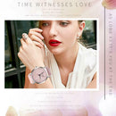 Women Casual Quartz Minimal Leather Round Dial Analog Wristwatch (Pink) A