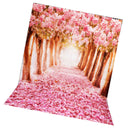 1.5m*1m Sakura Flower Road Photography Backdrop Cloth Wedding Background DIY