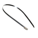 45Pcs Stainless Steel PVC Coated Self Locking Cable Strap Hoops ties Zip ti