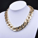 Fashion Retro Gothic Punk Golden Chunky Link Chain Short Necklace
