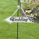 White Wooden Wedding Direction Arrow Sign Wedding Ceremony Reception Decor LJ