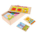 Children Story Telling Puzzle Wood Board Kids Educational Toys Creative Gift