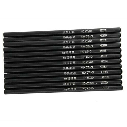 12 X Drawing PENS PENCILS COPYING BLACK TATTOO C5P2