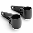 2x Motorbike Headlight Fork Mounting Brackets Clamps Left & Right Black