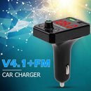 Handsfree Wireless Bluetooth V 4.1 Car Kit FM Transmitter MP3 Player USB Charger